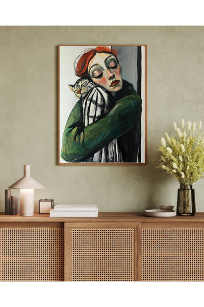 Tuba Decor Tablo dintr-o singură bucată cu rame din lemn pentru sufragerie, sufragerie, bucătărie