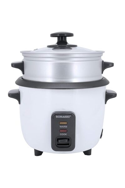 Generic SONASHI SRC-306 Rice Cooker, Removable Cooking Pot w/metal housing, tempered glass lid | Home Applia