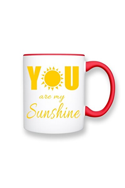 OEM Cană personalizată cu mesajul „Ești soarele meu”, Betaprint, albă cu inte...