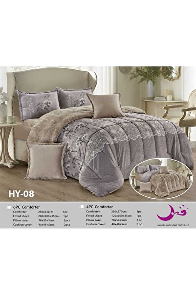 Moon Winter fur printed bedspread for two people