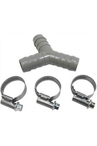 Generic YKingder Washing Machine Dishwasher Drain Hose Y Piece Joiner Connector Splitter Kit 17mm (Grey+3 cl