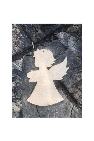 OEM Set 10 Globuri Craciun MDF Blank Inger 2, Dimensiuni 10x7,6cm