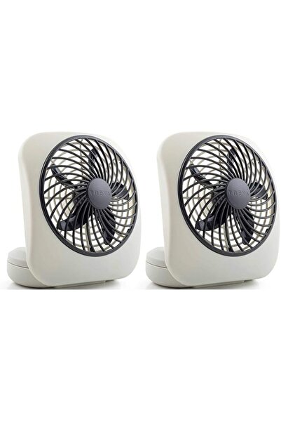 Generic مروحة مكتب محمولة تعمل بالبطارية من O2COOL Treva مقاس 5 بوصات - سرعتان، تصميم صغير الحجم قابل للطي والإمالة، الحد الأدنى