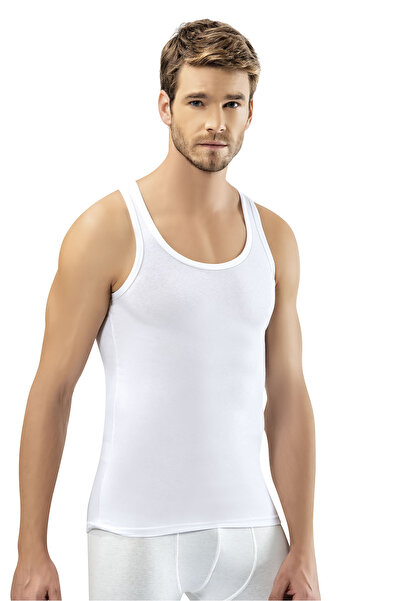 İncili Men's Lycra Undershirt – White |   Stretchy Fabric, Comfortable Fit, E...