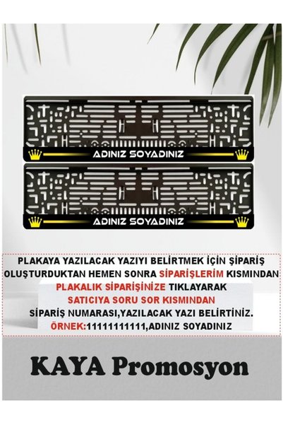 kayapromosyon Kişiye Özel Isimli Plakalık 2 Adet Her Araç Için Uygun PlakalıkP23