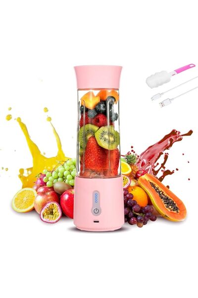 Generic خلاط SYOSI المحمول، خلاط العصائر والمشروبات المخفوقة، خلاط شخصي قابل لإعادة الشحن، خلاط صغير سعة 17 أونصة