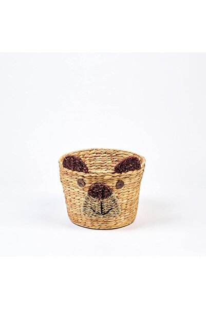 Generic Homesmiths Bear Face Medium Water Hyacinth Storage Basket L31 x W31 x H27cm