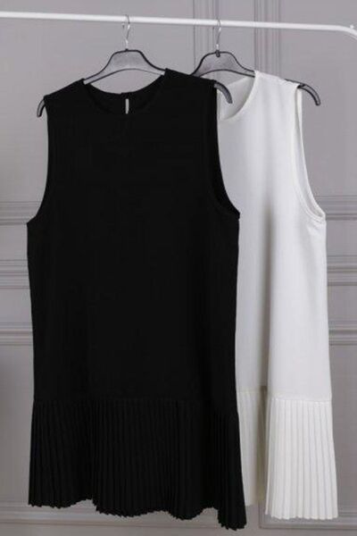 ÇELEBİ STYLE Pleated Sleeveless Dressing