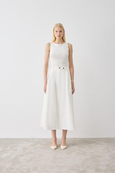 TERZİ DÜKKANI PERRY ETEK EKRU