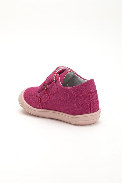 Dilimler Ayakkabı Şirinbebe Orthopedic Girl First Step Baby Shoes Fuchsia Double Velcro