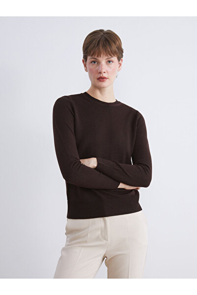 LC Waikiki طاقم الرقبة سترة تريكو المرأة