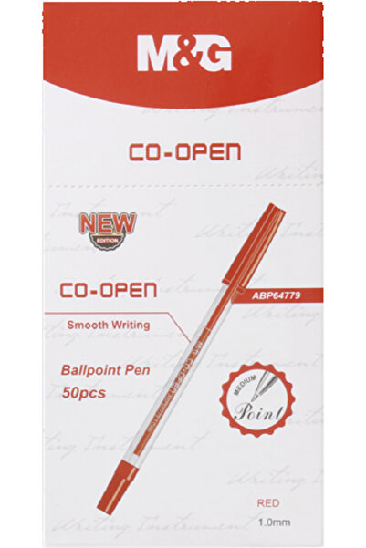 M&G Online Pix cu bila M&G, CO-OPEN, rosu, 1.0mm, 50 buc/display