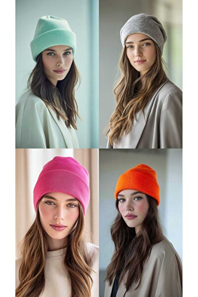 LAGRANZE Beretă simplă pentru femei Premium Basic, 4 piese