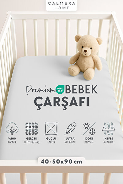 Calmera %100 Pamuk Penye Lastikli Bebek Çarşafı | Anne Yanı Beşik - Next2Me |...