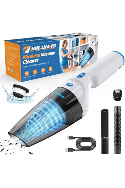 Generic مكنسة كهربائية محمولة من ميلونهو، مكنسة كهربائية لاسلكية للسيارة بقوة...