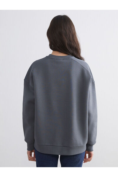 LC Waikiki Vizyon New Season California Printed Oversized Women's Thick Sweatshirt