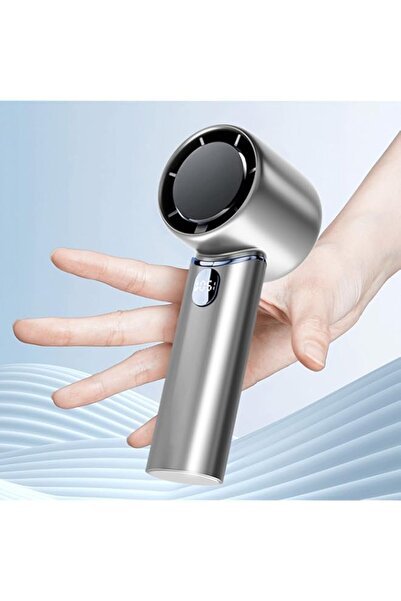 Generic مروحة صغيرة محمولة من YÄKSCHEE، مروحة شخصية محمولة مع شاشة LED، 120 سرعة، قابلة لإعادة الشحن عبر USB بسعة 1800 مللي أمبير/ساعة