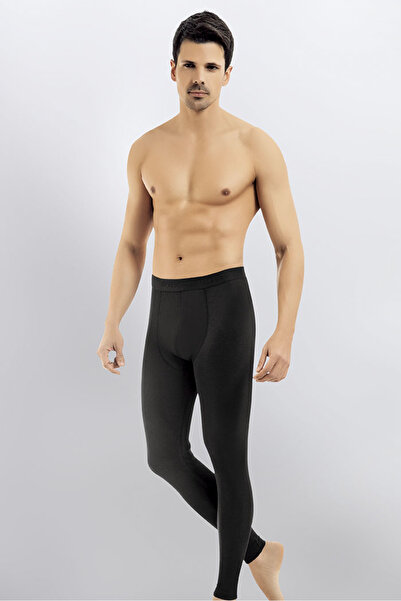 İncili بنطلون حراري للرجال - عازل للحرارة، مرن وملائم للجسم |   أسود