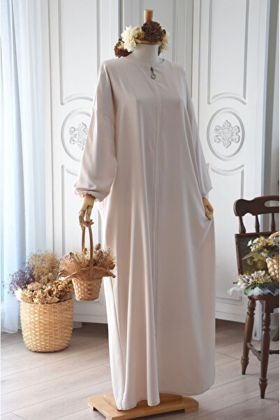 EMİNOS BUTİK Fermuarlı Ferace