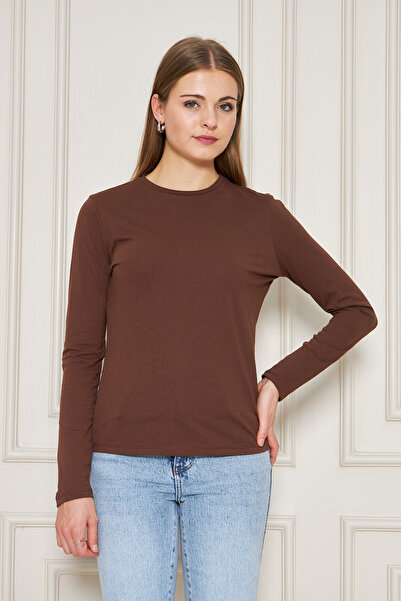 ESPİNA Cycling collar long sleeve basic t-shirt