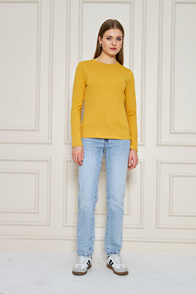 ESPİNA Crew Neck Long Sleeve Basic T-Shirt