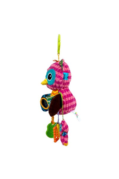 Balibazoo Mommy Owl, sensory toy with gum rings, mirror, rattle and grab hook
