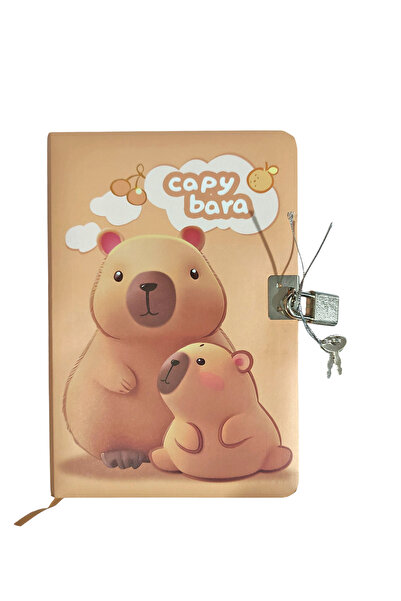 Limmy Capybara Scrapbook (Diary) Locked Notebook 80 Sheets - Cute