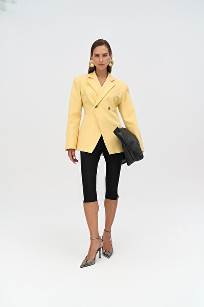 MAI STUDIOS CO. Allegany Sarı Bel Oturmalı Blazer