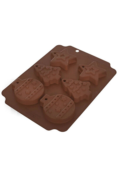 Vilde Formă de copt din silicon pentru fursecuri și ciocolată, temă de Crăciun 23x1,5 cm