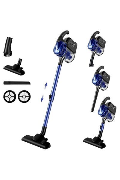 Generic مكنسة كهربائية 4 في 1 بمحرك قوي 600 واط، قوة شفط قوية 17000 باسكال، عصا ومكنسة يدوية للتنظيف