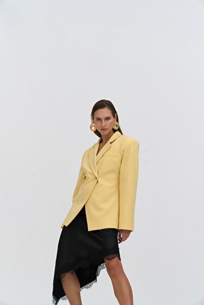 MAI STUDIOS CO. Allegany Sarı Bel Oturmalı Blazer