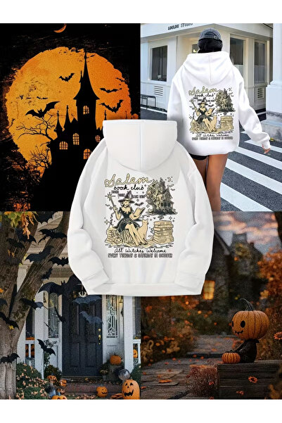 jansogroup HALLOWEEN IMPRIMAT cu glugă supradimensionat SWEA tricou MĂRIME MARE