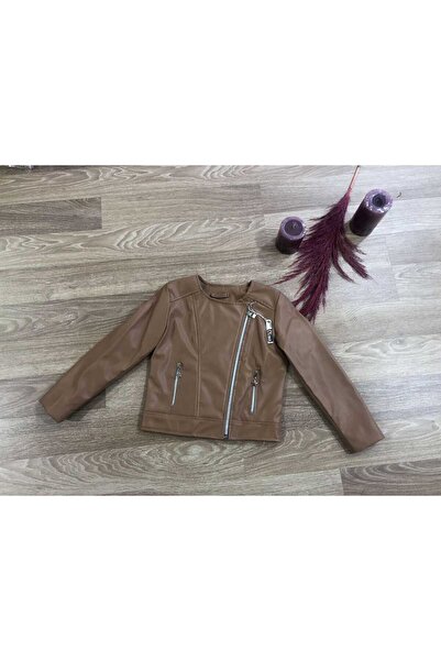 Retro Women Сезонно зимно каки кафяво момичешко палто с подплата от изкуствена кожа, късо, със стилен цип