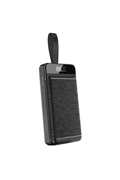 S-LINK P300 30000mAh PD22.5W+QC3.0 18W Siyah LCD Taşınabilir Pil Şarj Cihazı Powerbank