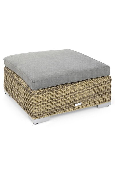 Maison Mex Garden/terrace stool, CAPE TOWN, L.77 l.77 H.32 cm, natural/grey