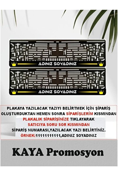 kayapromosyon Kişiye Özel Isimli Plakalık 2 Adet Her Araç Için Uygun PlakalıkP22