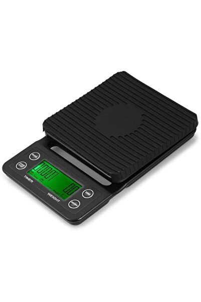 Generic ميزان مطبخ إلكتروني رقمي صغير عالي الدقة للطعام والقهوة MULTI BLISS® بسعة 3 كجم (3000 جم) مع مؤقت