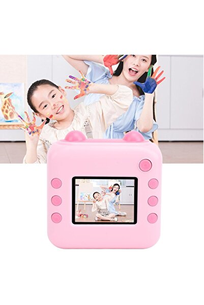 Generic Children Instant Print Camera 48MP 1080P HD, 2.4" IPS Screen w/ Funny Frames & Microphone