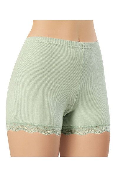 İncili Kadın Fitilli Dantelli Paçalı Boxer 3’lü Set Yeşil, Gül Kurusu & Mavi ...