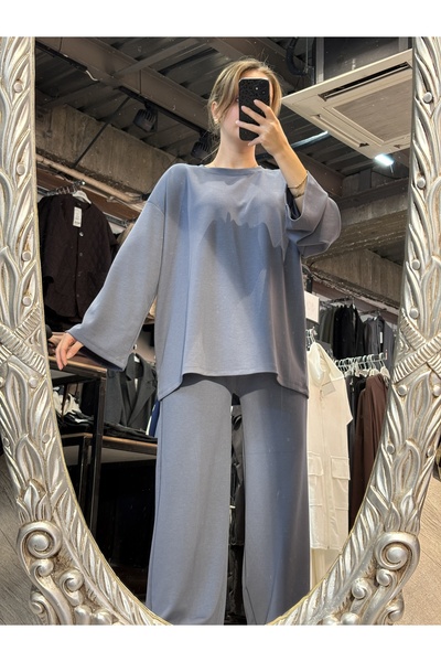 Taksim Moda Modal Kumaş Oversize Geniş Kalıp Bisiklet Yaka Sweat takım