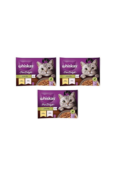Whiskas Pouch Pure Delight Jöle İçinde Tavuklu ve Somonlu Yetişkin Kedi Konse...