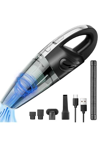 Generic مكنسة رايان اليدوية، قابلة لإعادة الشحن، مكنسة يدوية صغيرة محمولة خفيفة الوزن مع محرك قوي