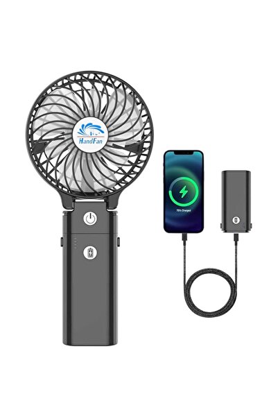 Generic مروحة يدوية من هاند فان، مروحة تبريد شخصية، 3 سرعات، 5-23 ساعة عمل، مناسبة للمكتب/المنزل/الأنشطة الخارجية/التخييم