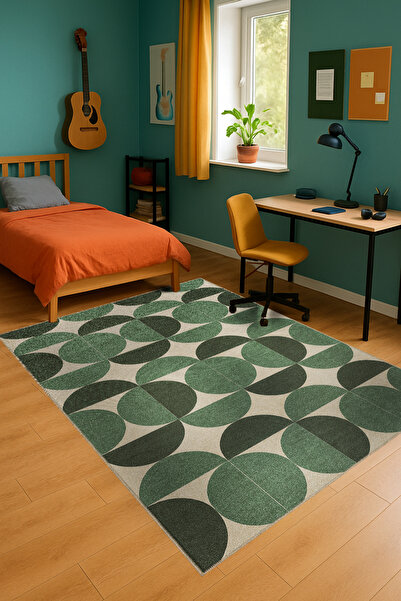 Rugs Modern Halı MOSSO Ay ve Güneş TemalıDokuma Taban Vintage Dekoratif Halı ...