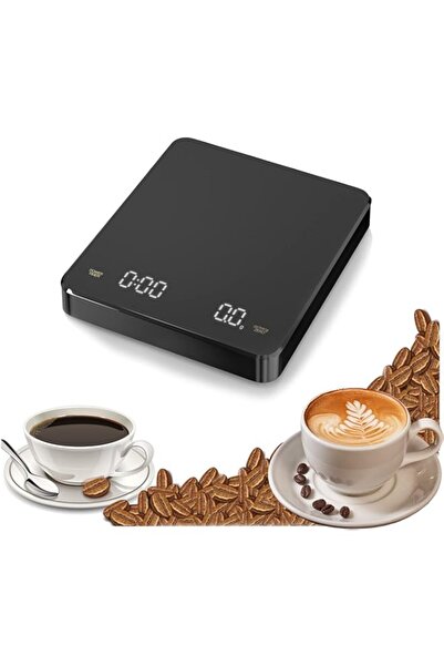 Generic ميزان قهوة رقمي من كاست ويف، ميزان قهوة قابل لإعادة الشحن مع مؤقت، ميزان قهوة بالتنقيط مع