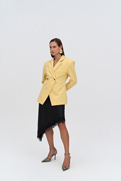 MAI STUDIOS CO. Allegany Sarı Bel Oturmalı Blazer