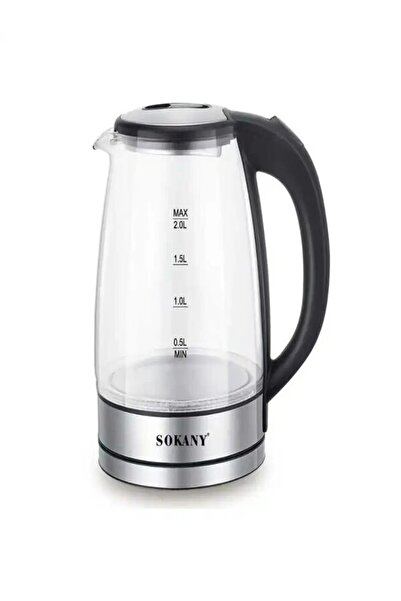 SOKANY 2.0L,1800W Electric Cordless Glass Kettle with Boil Dry Protection, Au...