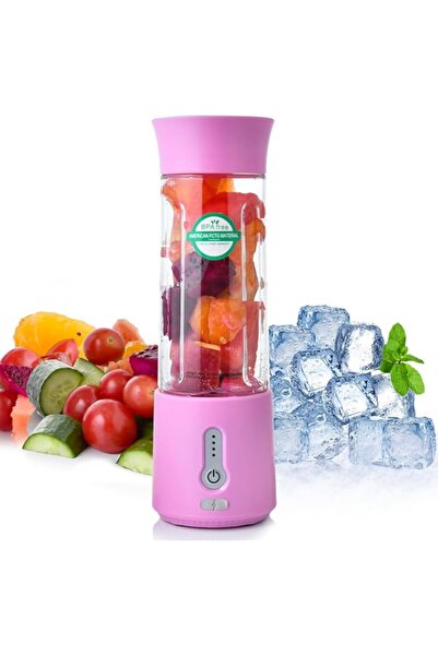 Generic خلاط يدوي FOUSIUTIM بحجم شخصي، خلاط سفر صغير، صانع عصائر مع غطاء وقشة، لاسلكي 500 متر