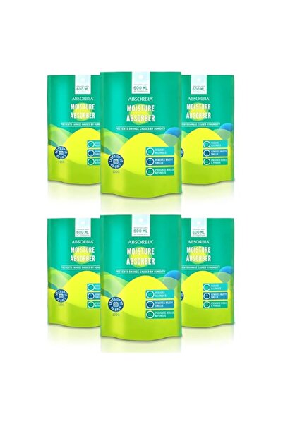 Generic مزيل الرطوبة أبسوربيا | حقيبة خزانة قائمة - عبوة من 6 قطع (600 مل لكل...