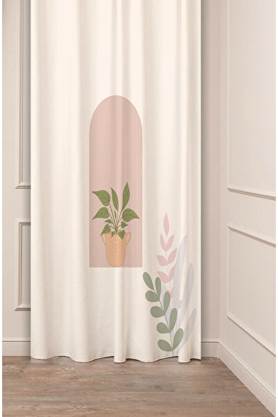 GREENDECOR Leaf Vase Bohemian Minimalist Beige Cream Patterned Special Design...